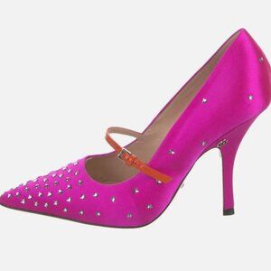 Gucci New in Box Jodie Embellished Pink Satin Stiletto Pumps Size - US Size 9
